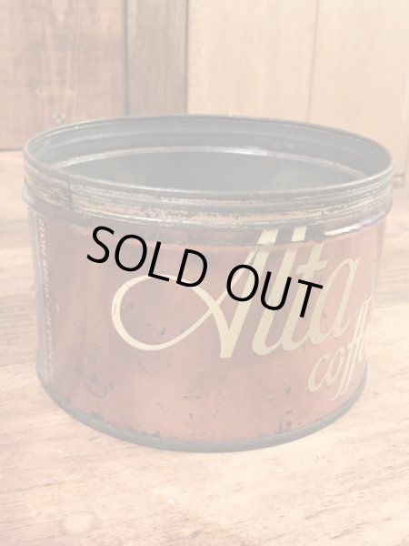 アルタコーヒーのブリキ製の50年代ビンテージコーヒー缶