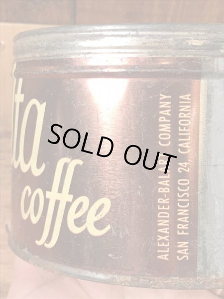 アルタコーヒーのブリキ製の50年代ビンテージコーヒー缶