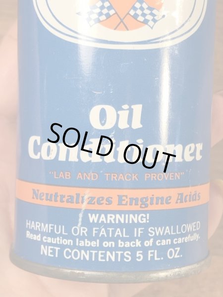 Sta Powerのチェッカーズフラッグが書かれた60’sヴィンテージオイル缶