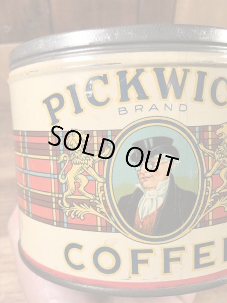 ピックウィックブランドのブリキ製の50年代ビンテージコーヒー缶