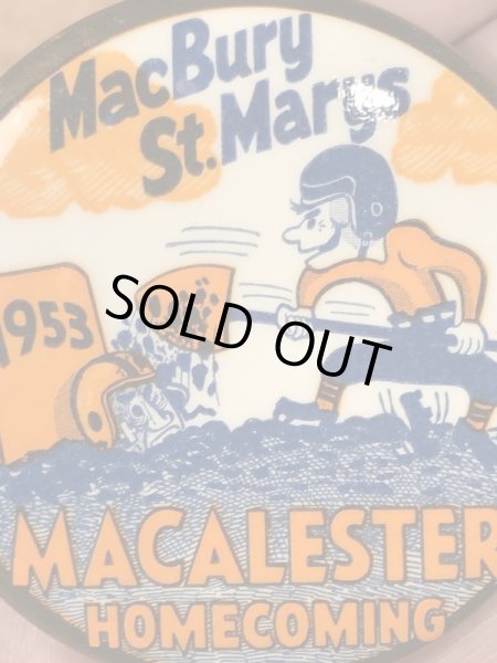 カレッジ物のイベントの50年代ビンテージ缶バッジ