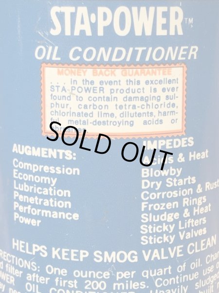 Sta Powerのチェッカーズフラッグが書かれた60’sヴィンテージオイル缶