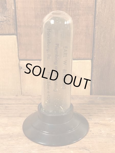 企業物のガラスドームに入った50年代〜ビンテージ湿度計