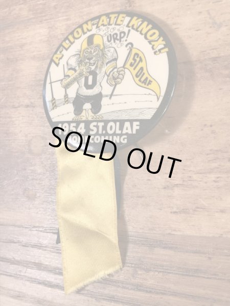 カレッジ物のフットボールイベントの50’sヴィンテージ缶バッチ