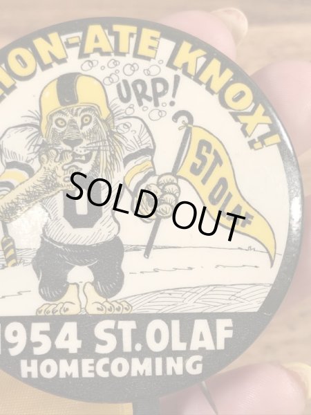 カレッジ物のフットボールイベントの50’sヴィンテージ缶バッチ