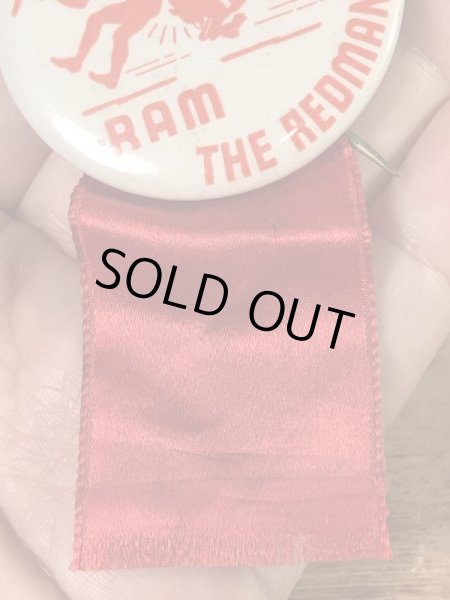 ユニバーシティ物のフットボールイベントの30年代ビンテージ缶バッジ