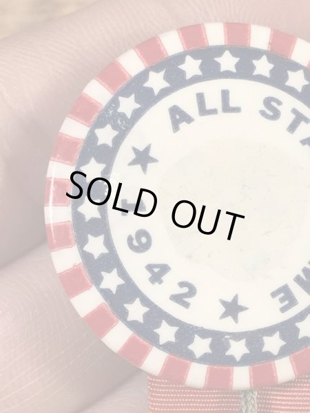 カレッジ物のフットボール大会の40年代ビンテージ缶バッジ