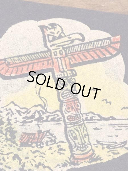 トーテムポールが描かれたスーベニア物の50〜60年代ビンテージペナント