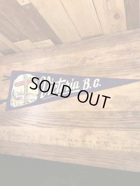 トーテムポールが描かれたスーベニア物の50〜60’sヴィンテージフェルトペナント