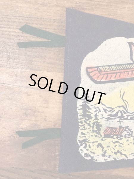 トーテムポールが描かれたスーベニア物の50〜60年代ビンテージペナント