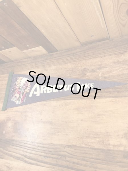 インディアンが描かれたArbutus Lakeの50〜60’sヴィンテージフェルトペナント