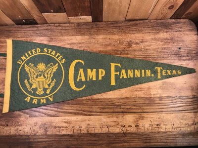 画像2: US Army “Camp Fannin,Texas” Pennant　USアーミー　ビンテージ　ペナント　フェルト　40〜50年代