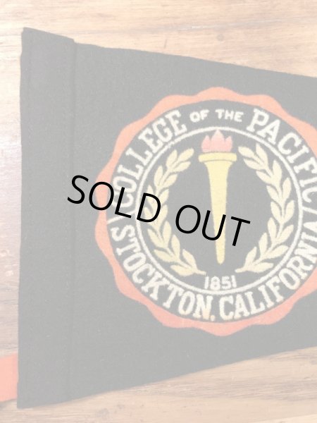 カリフォルニアパシフィック大学のカレッジ物の50〜60年代ビンテージペナント