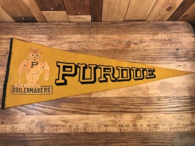 画像2: Purdue “Boilermakers” University Felt Pennant　パーデューボイラーメーカー　ビンテージ　ペナント　ユニバーシティ　フェルト　60年代〜