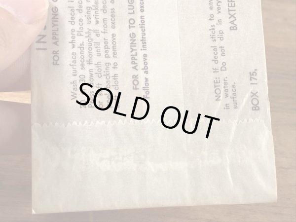 Baxter Lane社製のUS Navyの60’sヴィンテージウォータースライドデカール