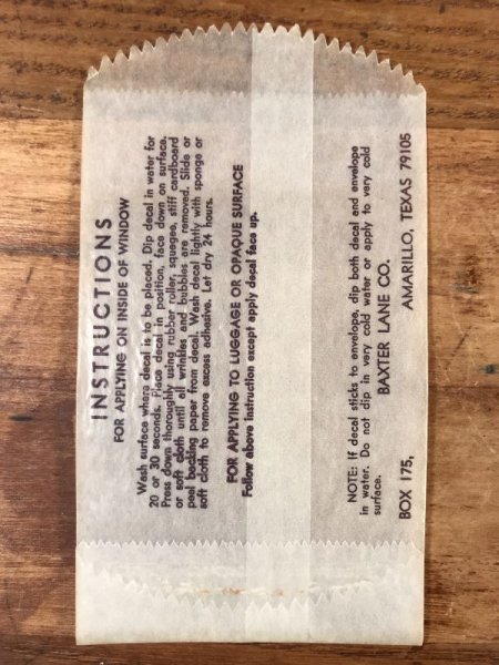 Baxter Lane社製のUSエアフォースの60年代ビンテージ水張りステッカー