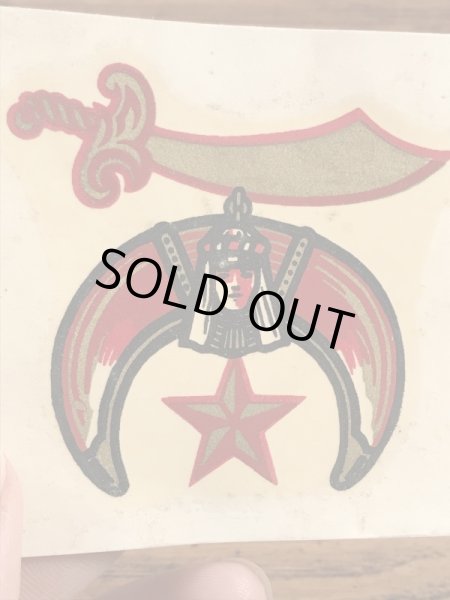 Baxter Lane社製のシュライナーの60年代ビンテージ水張りステッカー