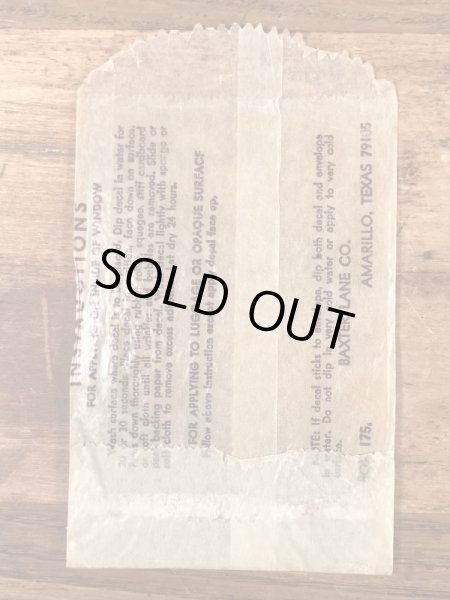 Baxter Lane社製のフリーメイソンの60年代ビンテージ水張りステッカー