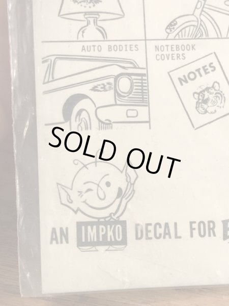 Impko社製のデビルなどの60’sヴィンテージウォータースライドデカール