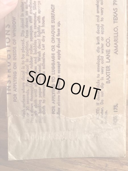 Baxter Lane社製のフリーメーソンの60’sヴィンテージウォータースライドデカール