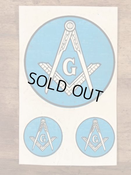 Baxter Lane社製のフリーメーソンの60’sヴィンテージウォータースライドデカール