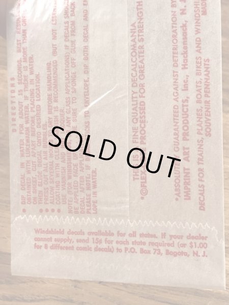 Impko社製の海賊&デビルの60’sヴィンテージウォータースライドデカール