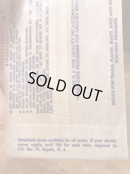 Impko社製の海賊の60’sヴィンテージウォータースライドデカール