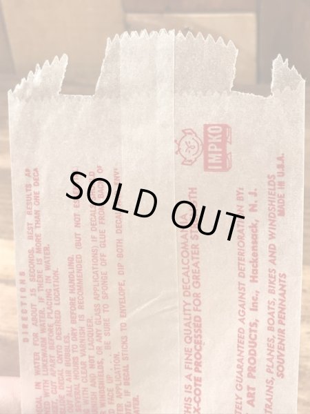 Impko社製のパイレーツ＆デビルの60年代ビンテージ水張りステッカー