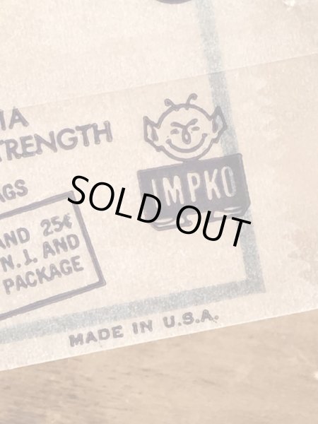 Impko社製の稲妻に乗ったデビルの60年代ビンテージ水張りステッカー