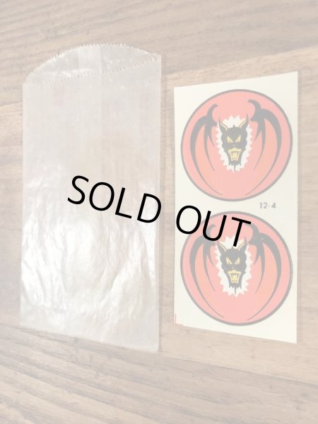 Impko社製のコウモリの60’sヴィンテージウォータースライドデカール