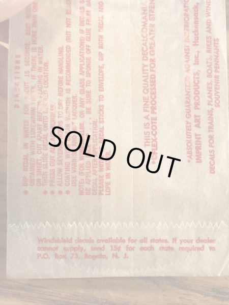 Impko社製のライトニングイーグルヘッドの60’sヴィンテージウォータースライドデカール