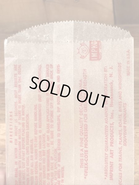 Impko社製のバットの60年代ビンテージ水張りステッカー