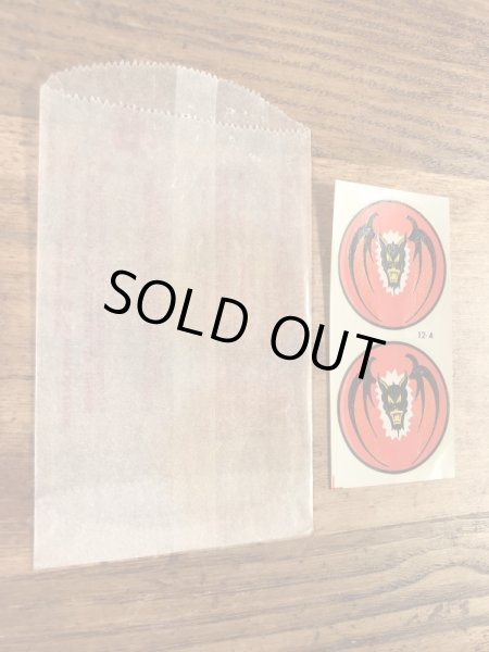 Impko社製のバットの60年代ビンテージ水張りステッカー