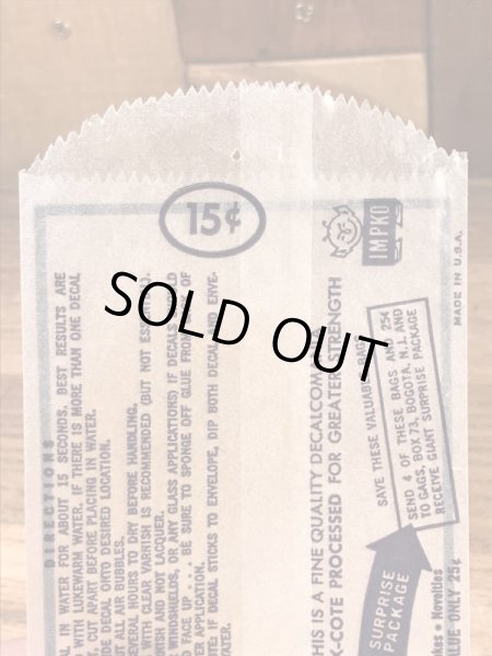 Impko社製の稲妻に乗ったデビルの60年代ビンテージ水張りステッカー