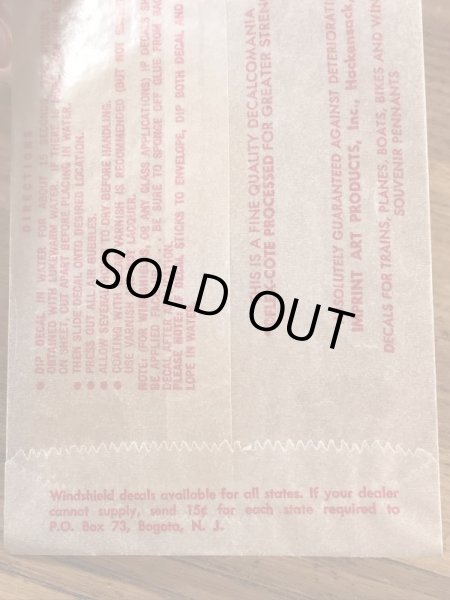 Impko社製のコウモリの60’sヴィンテージウォータースライドデカール