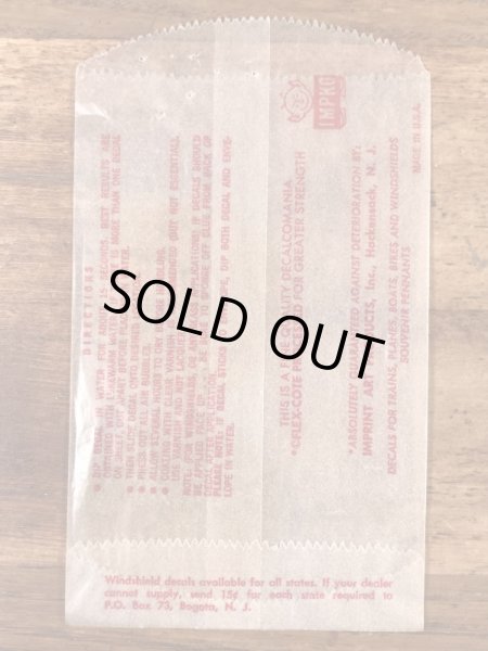 Impko社製のバットの60年代ビンテージ水張りステッカー