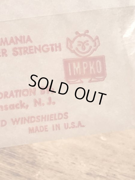 Impko社製の稲妻キャットの60年代ビンテージ水張りステッカー