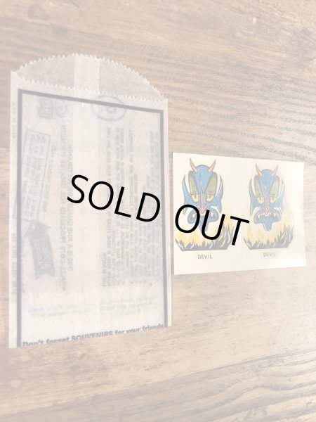 Impko社製のデビルの60年代ビンテージ水張りステッカー