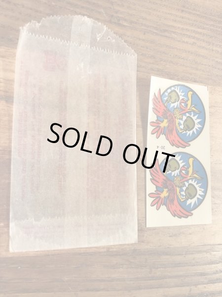 Impko社製の鳥の60年代ビンテージ水張りステッカー