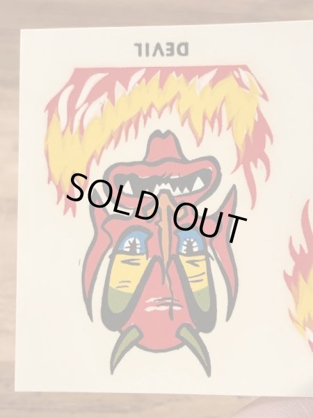 Impko社製のデビルの60年代ビンテージ水張りステッカー