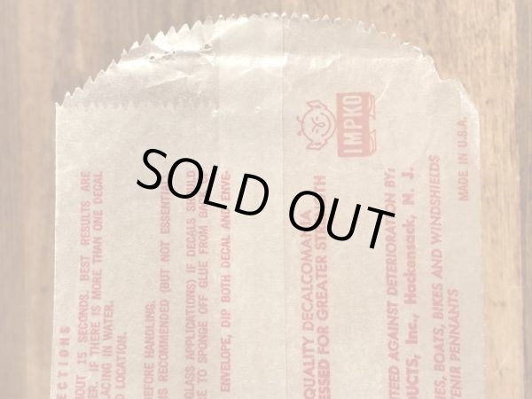 Impko社製のピエロの60年代ビンテージ水張りステッカー