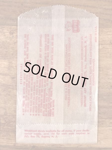 Impko社製のアストロノーツの60年代ビンテージ水張りステッカー