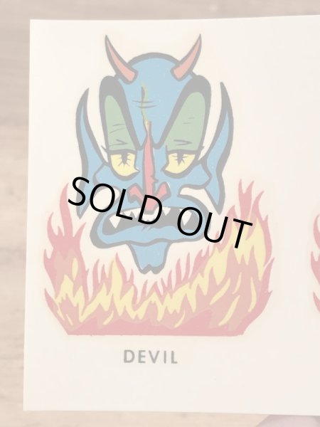 Impko社製のデビルの60年代ビンテージ水張りステッカー