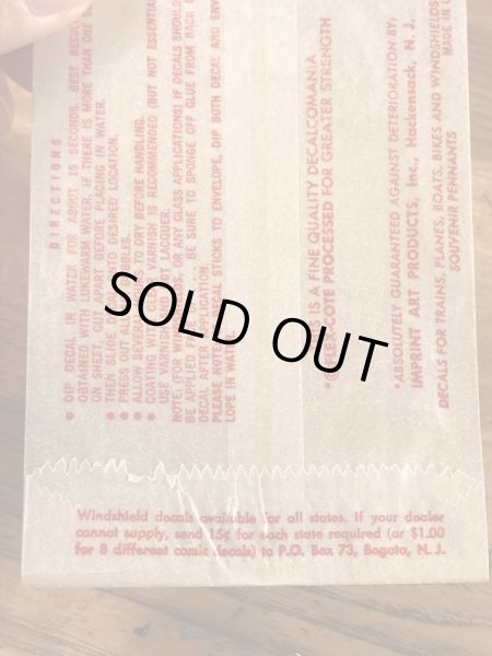 Impko社製のスパイダーの60年代ビンテージ水張りステッカー