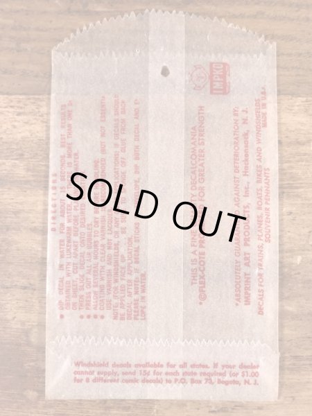 Impko社製のタイガーの60年代ビンテージ水張りステッカー