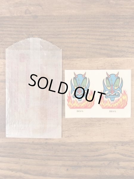 Impko社製のデビルの60年代ビンテージ水張りステッカー