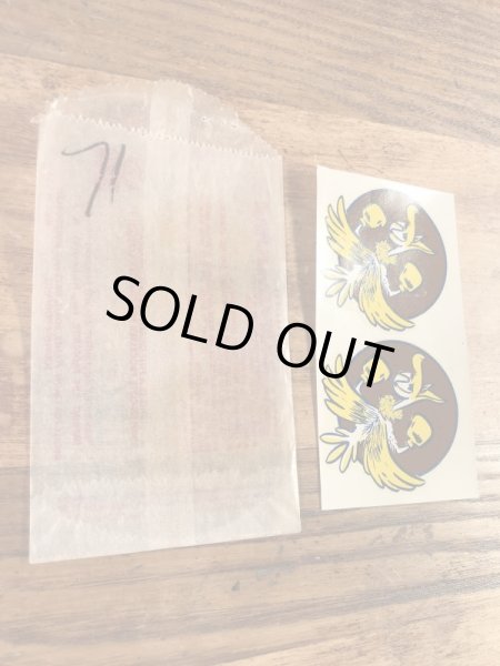 Impko社製の鳥の60年代ビンテージ水張りステッカー