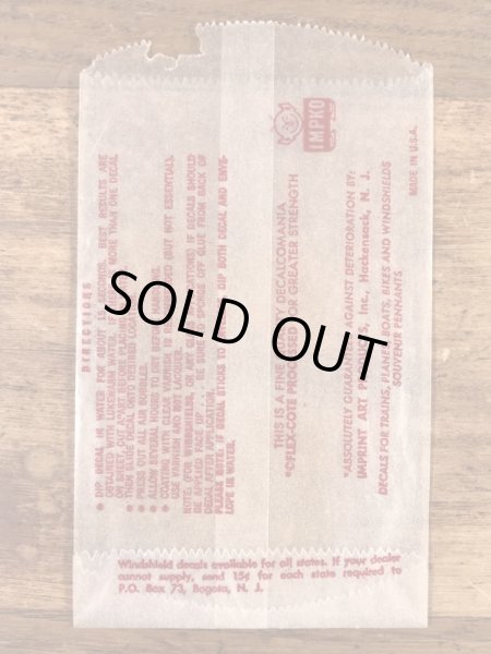 Impko社製のデビルの60年代ビンテージ水張りステッカー