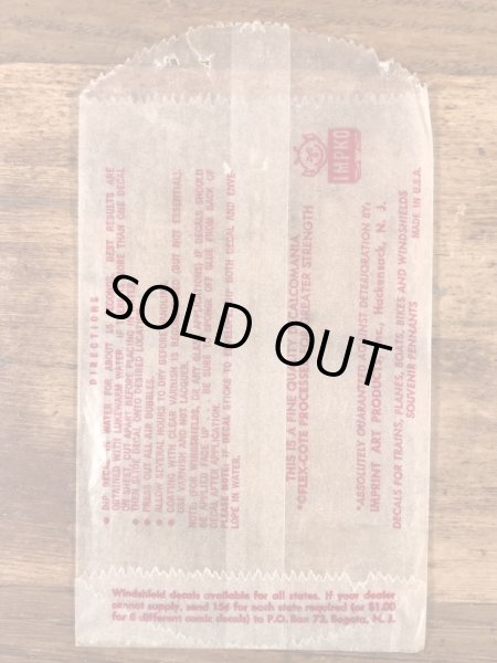 Impko社製の鳥の60年代ビンテージ水張りステッカー