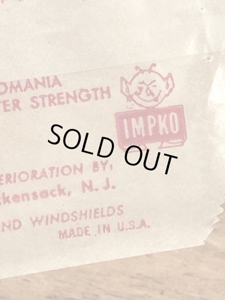 Impko社製のファイヤーの60年代ビンテージ水張りステッカー